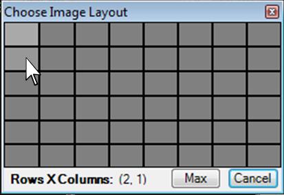 Chapter 11 Using the Image Viewer Series Menu To use the Choose Image Layout option, click on the Image Viewer s Menu in the top right of the window and select the Series Menu.