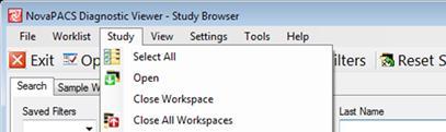 You can set a hotkey or add a button to the Study Browser s Custom Toolbar.