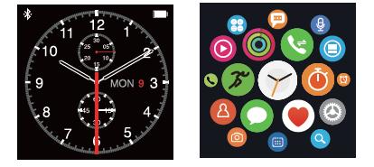 estar Smart Watch will enter clock interface after povvered on.