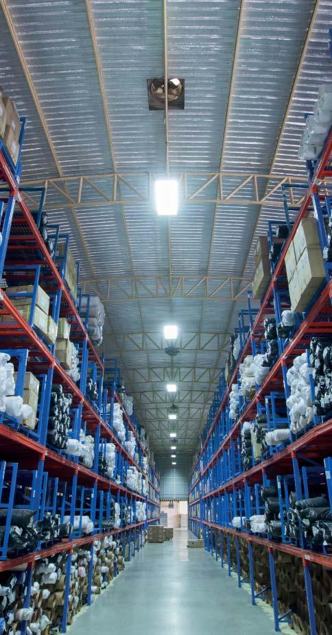Warehouses Lighting for sports facilities Lighting for department stores LONG SERVICE LIFE TIME: >