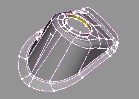 6. Shell meshing Uniform size mesh Switch to MESH menu. In MESH menu the Faces are now Macro Areas and the CONS are Perimeter Segments. The Hot Points are here displayed as white dots.