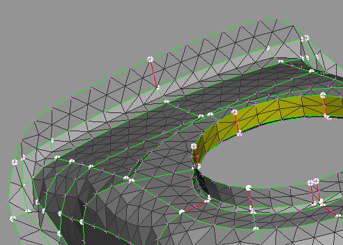 ANSA applies the new nodal number and remeshes. Still you can improve the mesh of the fillet region, by meshing it with a different algorithm.
