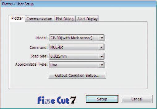 If FineCut Command Bars is not displayed, select [FineCut] Command Bars from the [Tools]-[Customization] menu in the CorelDRAW.