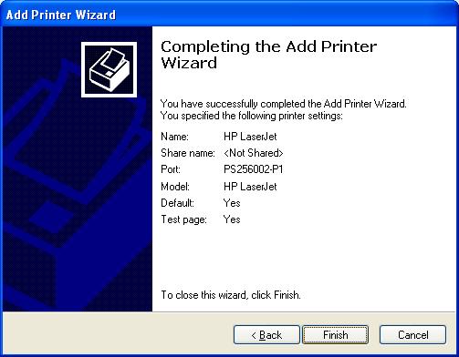 Step9. You have added the printer to the PC successfully.
