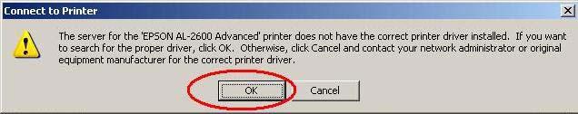 network printer. Click Yes to continue. 6.