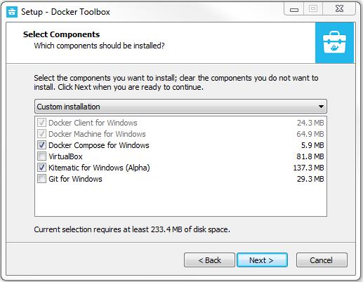 2. Install Docker on Local Development Machine 2.1 Install Docker on Windows 2.1.1 Prerequisite Install VirtualBox: You can download VirtualBox binary package from https://www.virtualbox.