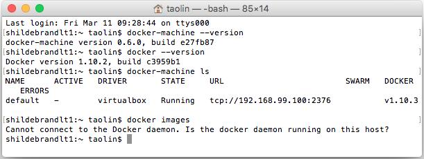 But if you run the command docker images, you will get the error in the below screenshot: You can see that the Docker client doesn t know the location of the Docker host.