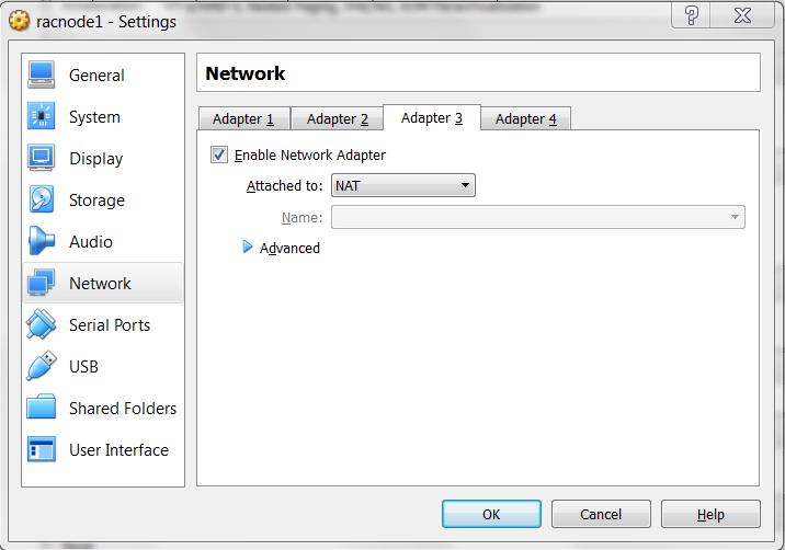 17. Choose the Adapter 3 tab. Check the box for Enable Network Adapter.