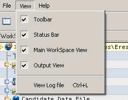 1 File New Workspace Open Workspace Recent Files Save Workspace Save Workspace As Exit Create a new, empty