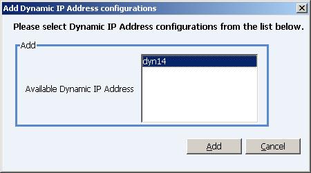 Figure 1.6: List of available dynamic IP addresses 5. Select the tab: Network Extension, from the list of tabs displayed. 6.
