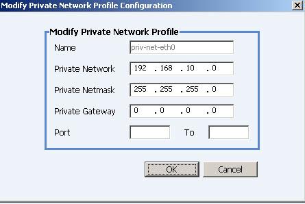 Figure 2.4 Modify Private Network Profile Perform the following steps to modify a private network profile: 1. Click on the node: Network Extension from the Content Panel in the NMC. 2. Click on the sub-node: Private Network; A list of already configured Private Network Profile details is displayed in the Display Screen.