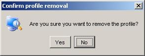 Confirm removal of client configuration Figure 4.6: Confirm forceful removal of client configuration 5. Click on the button: Yes to close the confirmation prompt and remove the Client Configuration.
