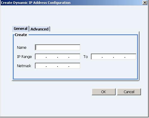 Figure 1.2: Add IP Pool - General Tab Dynamic IP Address Configuration gets displayed. Refer to Figure 1.2 4. Select the Tab: General. 5. Enter a Name for the IP pool that you want to create. 6.
