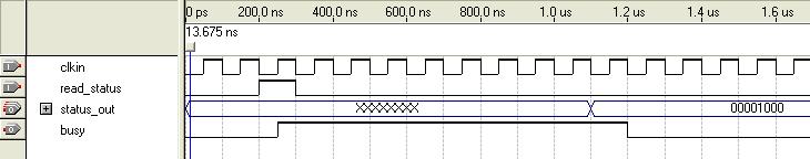 30 Erase Memory in a Specified Sector on the EPCS/EPCQ/EPCQ-L Device Figure 14: Reading a Status Register UG-ALT1005 2014.12.
