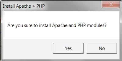 < 2.6 > First Time Start-up Setting Step 3. Apache 2.4 + PHP 7.1 installation - Input the Apache 2.4 +PHP 7.1 installation path in Folder ( Default : C:\AppServ\Apache2.