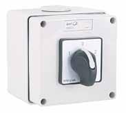 W INDUSTRIAL SWITCHGEAR - WB1 base 2 x M25, 1 x M32 entries. - Up to 25A. - IP5. - Light grey. CHANGEOVER & REVERSING SWITCHES Rating A Description Part No.