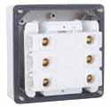 LB versions). - Complete versions come with full size 3mm back box. WIS220 WEATHERPROOF SWITCHGEAR - WB1 base 2 x M25, 1 x M32 entries. - IP. - Key operated.
