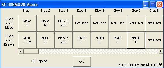 Note in the example above that break all only releases the keys held active on the current line, and only those keys held on up to the point the Break All appears.