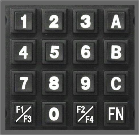 Numeric Keys 0-9 will send the same character regardless of FN. The key F1/F3 will send the F1 keystroke when FN is not held, and send the F3 keystroke if FN is held when the key is pressed.