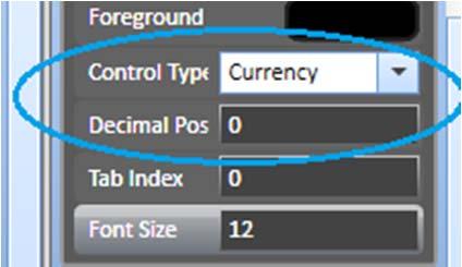 Database Progress Indicator Show Decimal Position only for External Fields for Currency Control Type (GF-537) When applying the Control