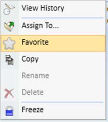 (The Favorites Star icon is gray when the folder is not a favorite and lights up when the folder is a