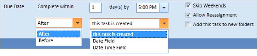 Improvements Set Task Due Date from Field Value (GF-6) Now you can set the Task Due Date based on a Date or DateTime value