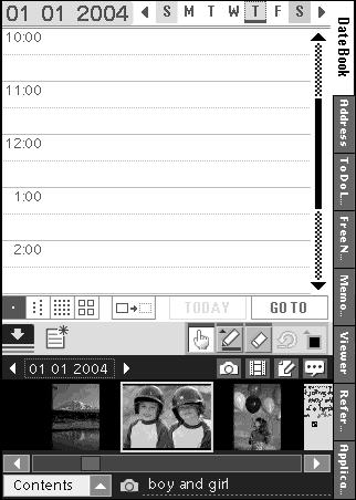 Starting an application from CLIE Organizer Software that you can use on your CLIÉ handheld to execute a task, such as Date Book, To Do List, is called an application.
