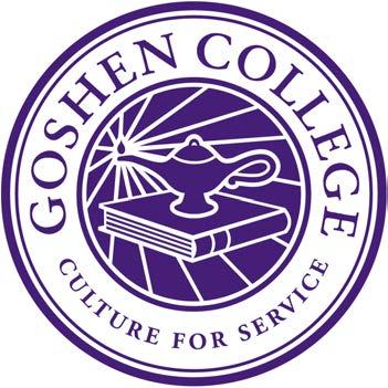 Goshen College Seal The official Goshen College seal is used exclusively for official academic business and presidential ceremonies, primarily by or on behalf of the Registrar s Office, the Academic
