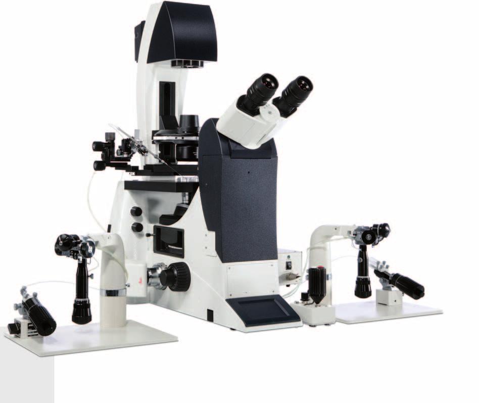 Micromanipulation Leica DMI3000 B inverted microscope The micromanipulation stage with its slim design allows easy adaptation of micromanipulators.