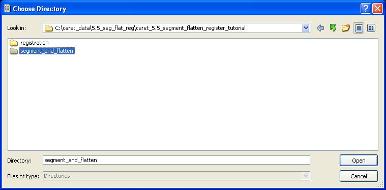 Figure 1 - Choose Current Directory Dialog Read the Anatomical Volume Import the Analyze Volume by performing the following steps: Select Import File from the File Menu.