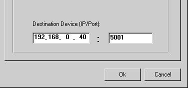 Press the Add VSP button to add a serial port and type the IP settings according to