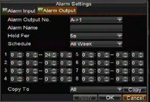 Alarm outputs may also be configured in the Alarm Management menu. To set up Alarm Output: 1.