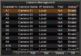 10. Camera Management 10.1 Configuring IP Cameras Depending on the model of your DVR, IP cameras can be setup and used in conjunction with regular analogue cameras.