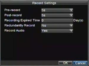 4. Record Settings 4. Configuring Settings for Recording There are multiple ways to setup your DVR for recording.