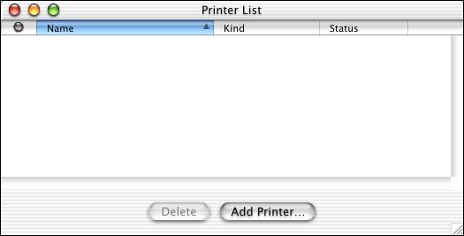 Macintosh OS X If using LPR printing, you need to ensure the Print Server has a valid IP address before configuring your Mac