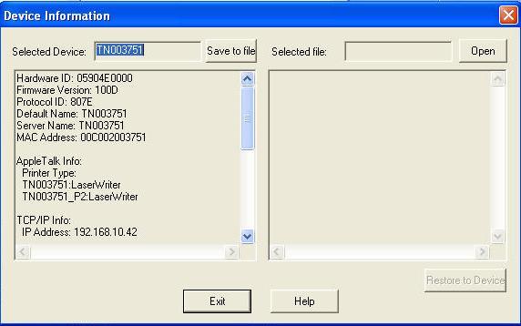 Main - Printer Status Menu equivalent: Main - Printer Status or Click the Icon After selecting this icon, a Detail button will be available to show more information about the printer.