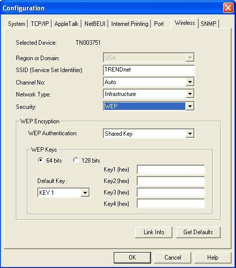 Wireless Tab - WEP Encryption (TEW-P11G only) This tab will be displayed if the selected device has the capability to serve as a Wireless Stations for your LAN.