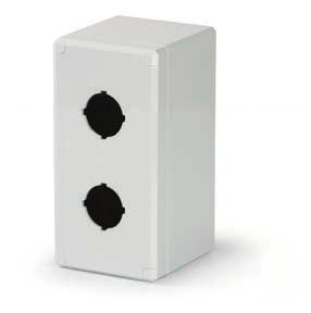 Pushbutton Enclosure features: Available factory-made 4-way: 22.5 mm PB size holes 30.