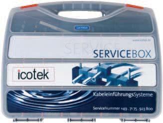 KT Servicebox for cable inserts KT Servicebox for cable inserts Convenient - everything readily available! The service box is perfect for installations and service calls.