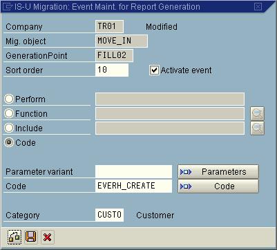 Push the Code button and enter the following ABAP code. Then push the Save button. The ABAP code creates theeverh entries in the database.