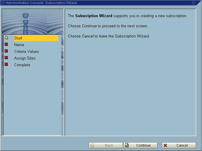 4.1.2 Check/Create Subscriptions By creating subscriptions, you can determine the distribution of data to sites by assigning these sites to previously defined publications.