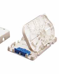 Termination boxes ACE Customer Outlet The ACE customer outlet for fibre optic cabling is used as an indoor termination node for residential and commercial buildings.