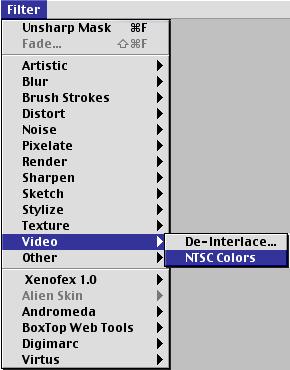 Be sure to use Video filters! The NTSC Colors Filter will keep your RGB Photoshop colors within NTSC color limits.