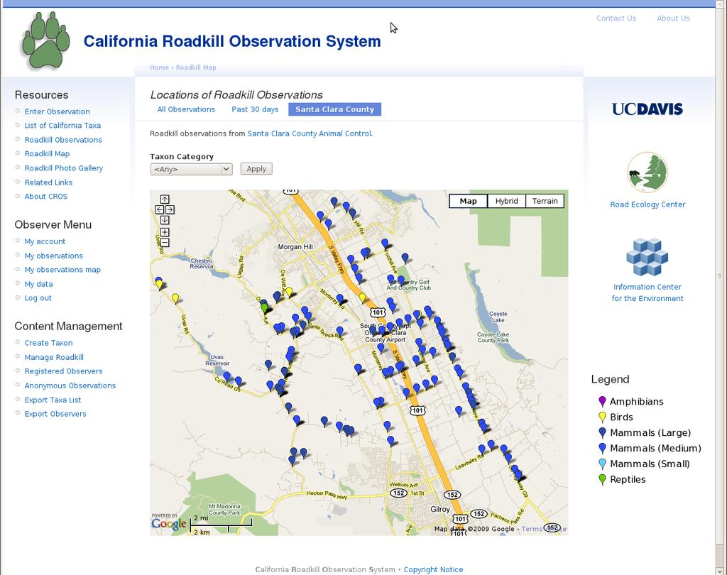 Citizen Science based Observation Network California