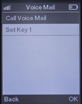 Press to enter the main menu and select Voice Mail->Call Voice Mail. Follow the voice prompt to set up and listen to your voice mails.
