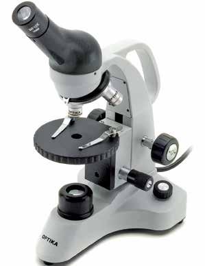 ECOVISION Series - Models B-20 biological microscope with magnification. rotating head, with 45 inclined eyepiece tube. Wide Field 0x/6mm eyepiece.