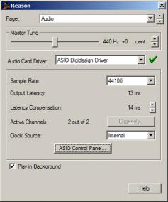 Changing ASIO Driver Settings Changing ASIO Driver settings is done in your third party ASIO program. Refer to the documentation that came with your software program.