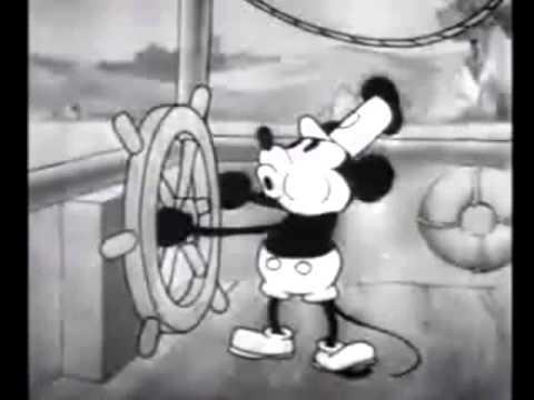 Steamboat willie YOU MIGHT HAVE SEEN A PART FROM STEAMBOAT WILLIE BEFORE.