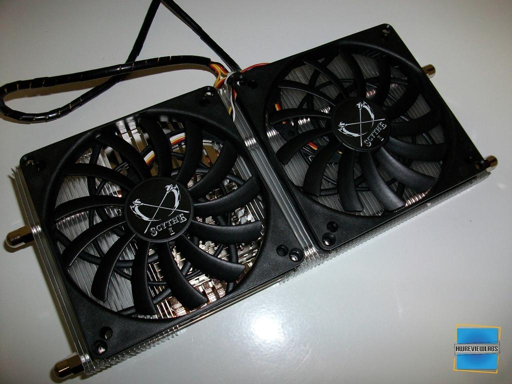 cooler fins, and 2 slim fans From