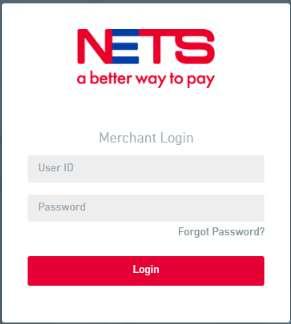 Chapter 1: Logging into the NETS mpos Merchant portal The NETS mpos Merchant portal is used to manage all aspects of the NETS mpos facility. It is located at https://merchant.mpos.nets.